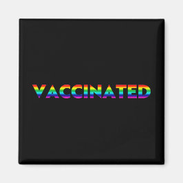 Vaccinerat pride lgbt lgbtq gay rainbow svart magnet