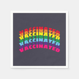 Vaccinerat pride regnbåge mörk papper marin  pappersservett