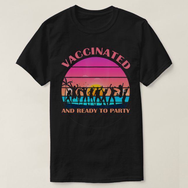 Vaccinerat Redo till Party Pro-vaccinering Sommar  T Shirt (Design framsida)