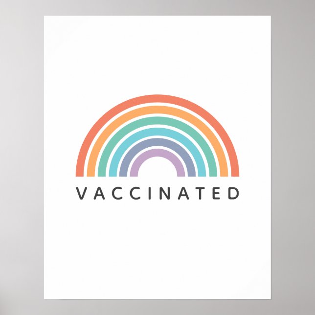 Vaccinerat regnbåge | Covid Coronavirus Vaccine Poster (Framsidan)