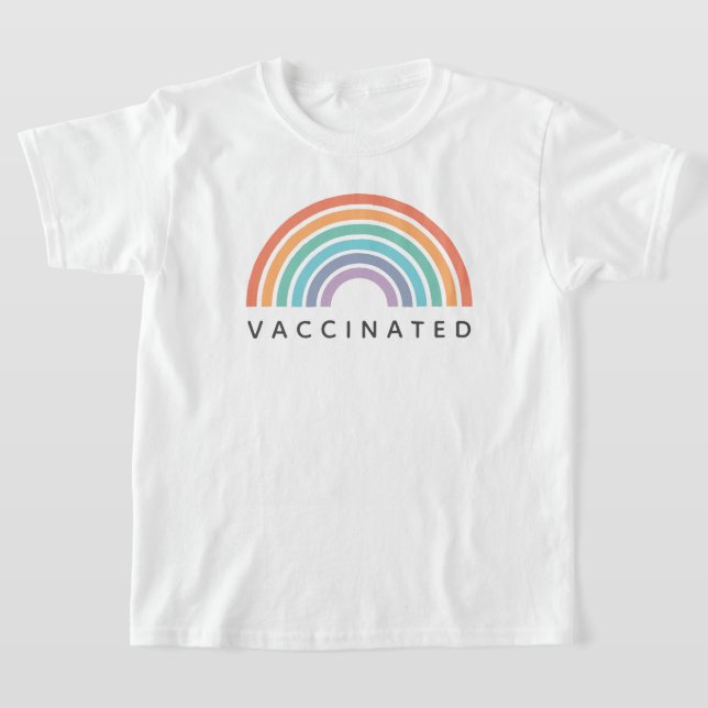 Vaccinerat regnbåge | Covid Coronavirus Vaccine T Shirt (Laydown)