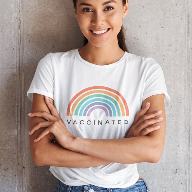 Vaccinerat regnbåge | Covid Coronavirus Vaccine T Shirt (Skapare uppladdad)