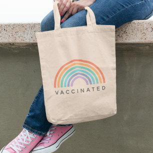 Vaccinerat regnbåge Covid Coronavirus Vaccine Tygkasse