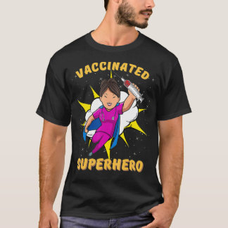 Vaccinerat sjukse Vaccinerat superhjälte Pro Vacci T Shirt