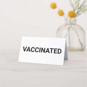 Vaccinerat, svart vitt anpassade bord lojalitetskort