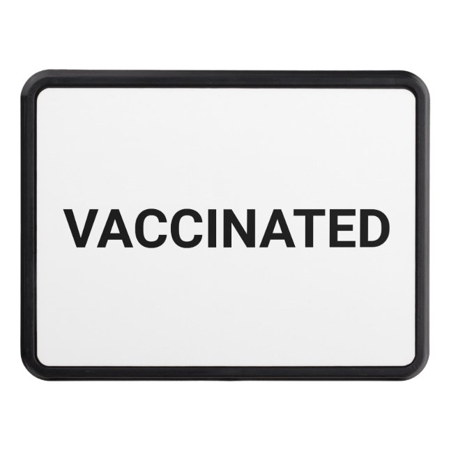 Vaccinerat, svart, vitt anpassade dragkroksskydd (Framsidan)