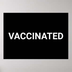Vaccinerat, svart vitt anpassade poster