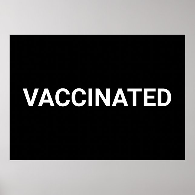 Vaccinerat, svart vitt anpassade poster (Framsidan)