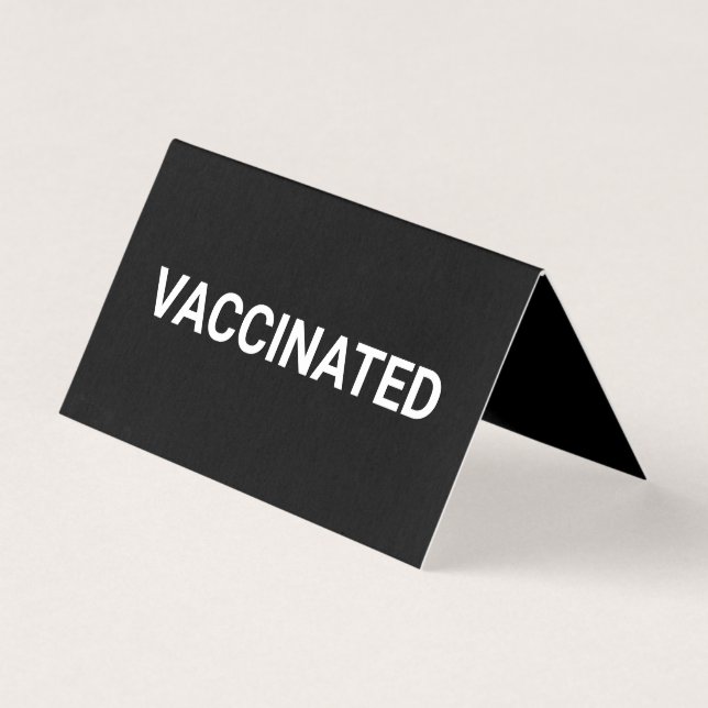 Vaccinerat, svart vitt anpassade, vikt kort (Framsida)