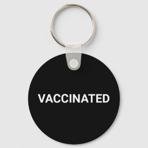 Vaccinerat, svart vitt enkelt anpassade nyckelring