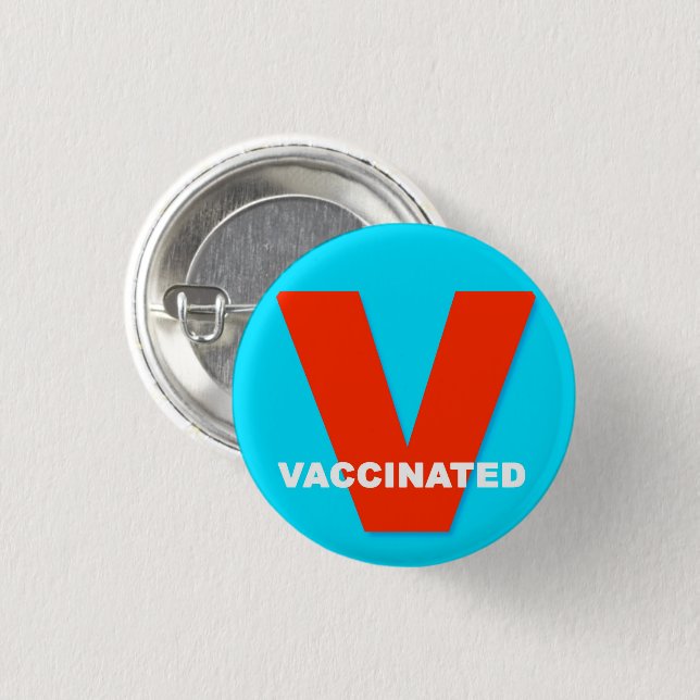 Vaccinerat vaccin Vaxxed Button Knapp (Framsida & baksida)