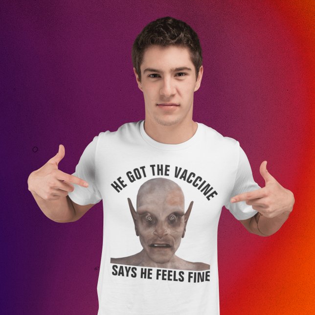 VACCINERAT ZOMBIE HORROR ANTIVAX T-SHIRTS LÅNG ÄRMAD TRÖJA (Skapare uppladdad)