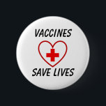 Vaccinernas spara lever lätt tröja knapp<br><div class="desc">Vacciner sparan lever! Enkelt meddelande. Viktigt faktum. All designern drar nytta av denna välgörenhetsorganisation för designtjänster - se butikssidan för mer information: https://www.zazzle.com/store/lifesavingdesigns</div>