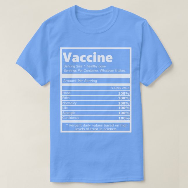 Vacciningredienser T Shirt (Design framsida)