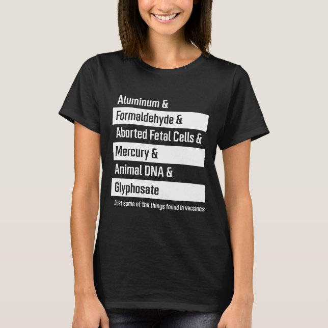 Vacciningredienser - Vaccinationsgåva T Shirt (Framsida)