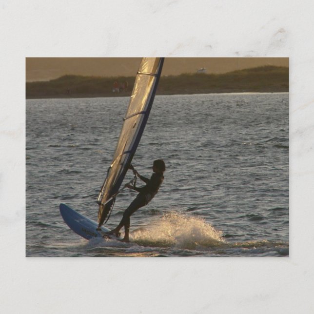 Vaccinkort för Windsurfer-bild Vykort (Framsida)