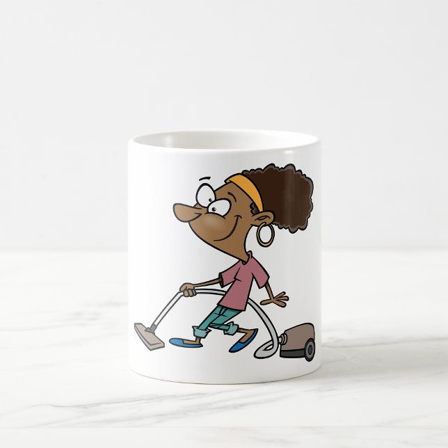 Vaccuming hos kvinnor kaffemugg (Skapare uppladdad)