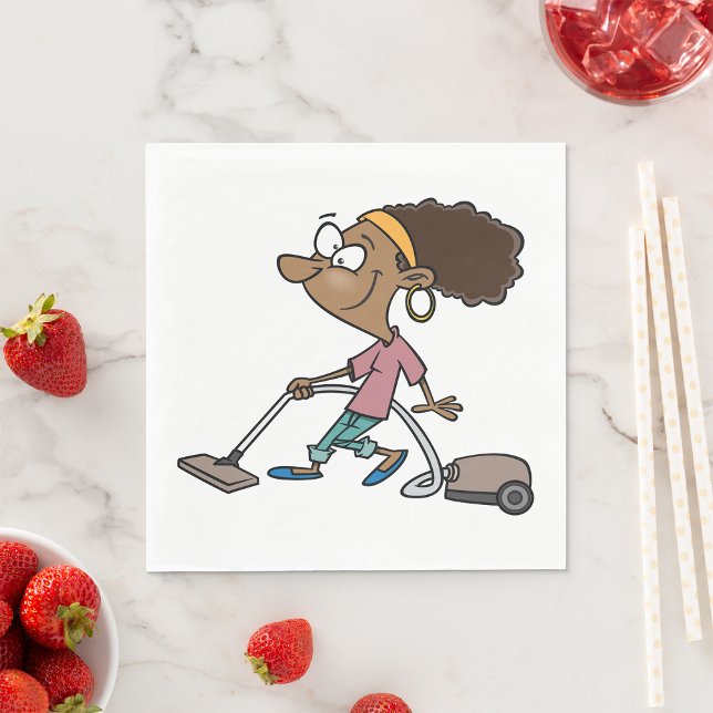 Vaccuming hos kvinnor pappersservett (Skapare uppladdad)