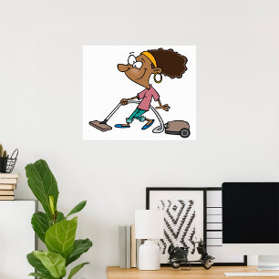 Vaccuming hos kvinnor poster