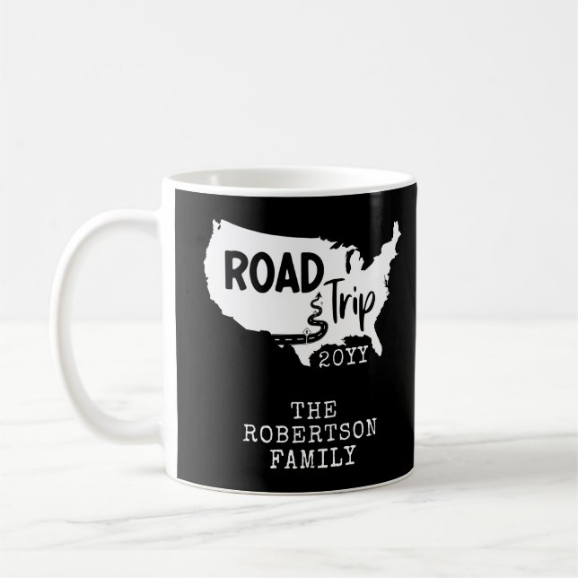 Vacering av anpassningsbar-familj | Family Road Re Kaffemugg (Vänster)