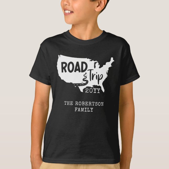 Vacering av anpassningsbar-familj | Family Road Re T Shirt (Framsida)