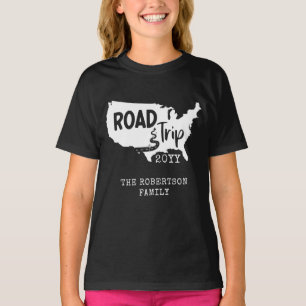 Vacering av anpassningsbar-familj Family Road Re T Shirt