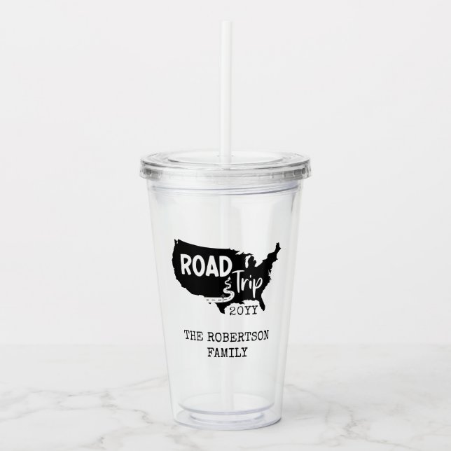 Vacering av anpassningsbar-familj | Family Road Re Take Away Mugg (Framsida)