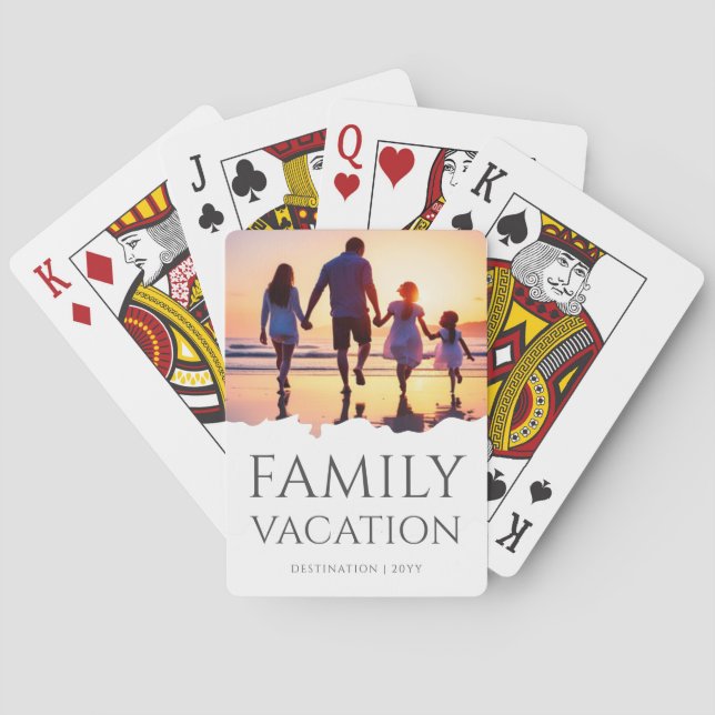 Vacering av elegant-familj | Foto för familjen Res Casinokort (Baksidan)