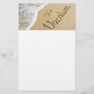 Vaceringar som transporterats på stranden flygblad