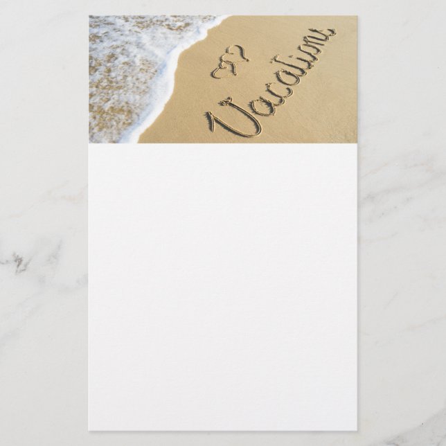 Vaceringar som transporterats på stranden flygblad (Framsidan)