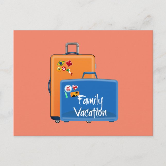 Vaceringskort för familjen vykort (Framsida)