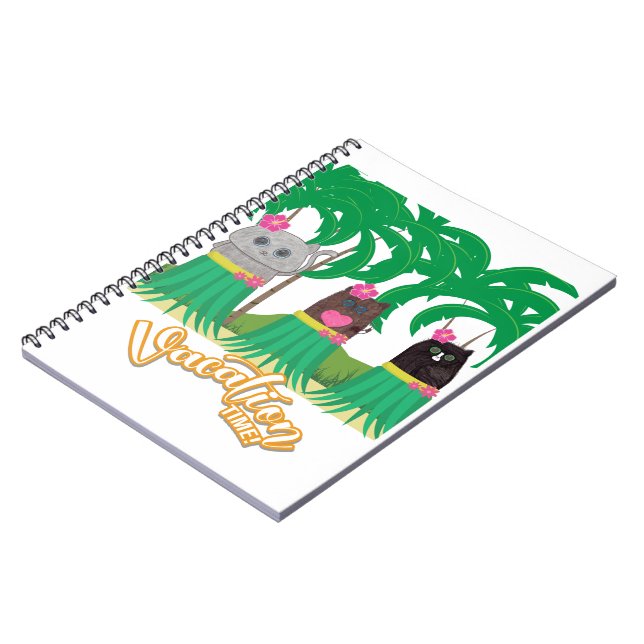 Vaceringstid för Cute Kattunge Anteckningsbok (Vänstra Sidan)