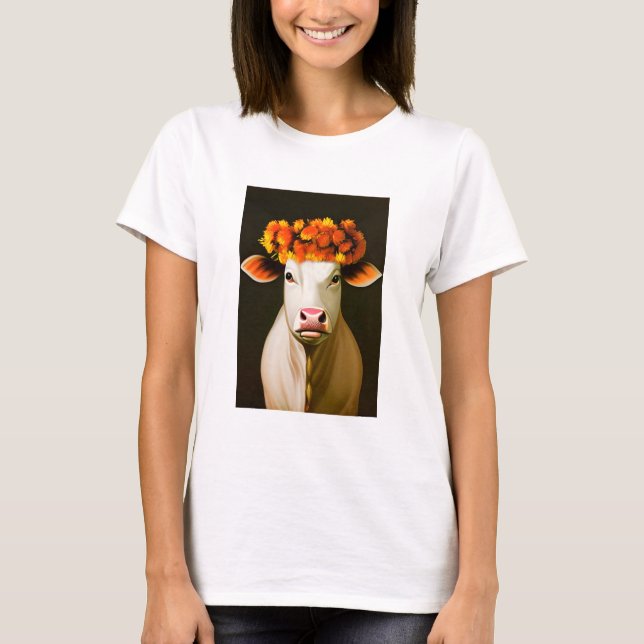 Vache fleurie t shirt (Framsida)