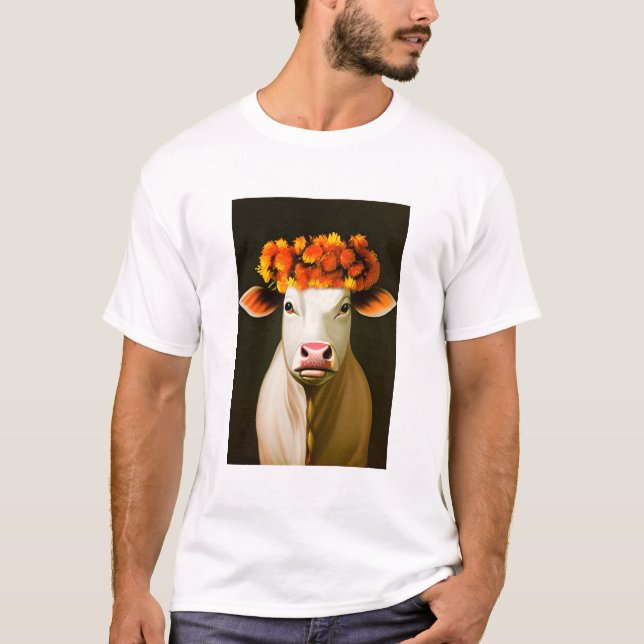 Vache fleurie t shirt (Framsida)