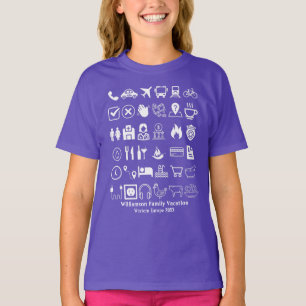Vacitet för visuell språköversättning för reseikon t shirt