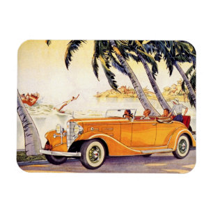 Vacitet i vintage i en konvertibel bil magnet
