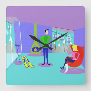 Vacitetslås för Retro-skalvacitet Fyrkantig Klocka