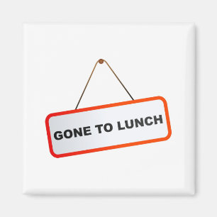 Väck att äta lunch magnet