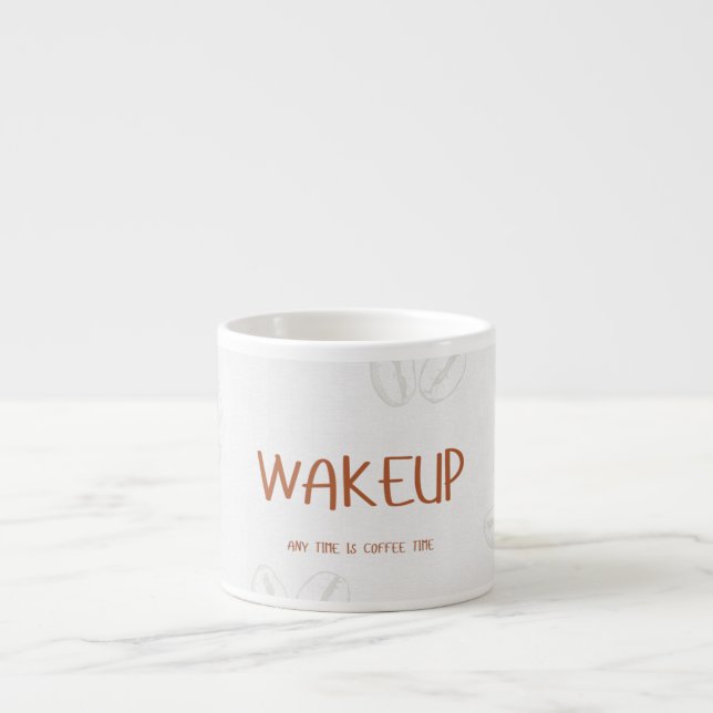 Väck Espresso kopp - motiverande kaffedesign  Espressomugg (Framsidan)