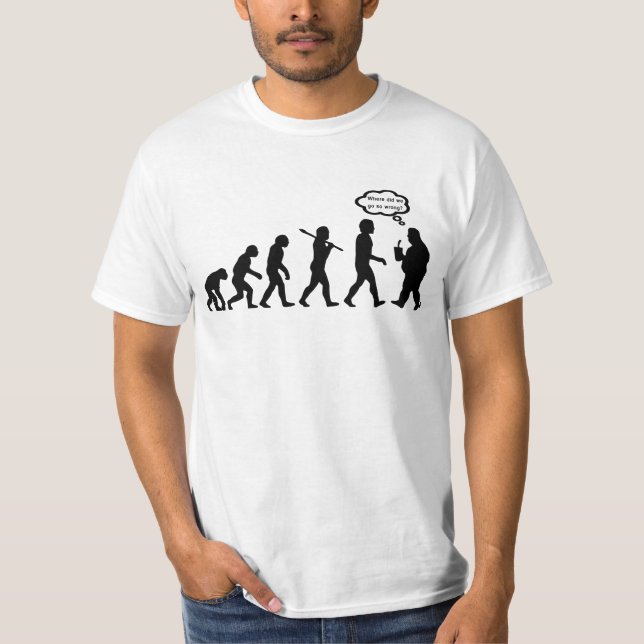 Väck fel evolution t shirt (Framsida)