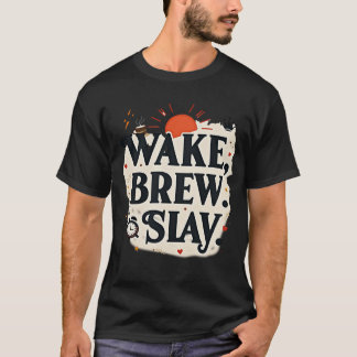 Väck Kaffe Förinta | Motiverande Kaffe Drottning T Shirt