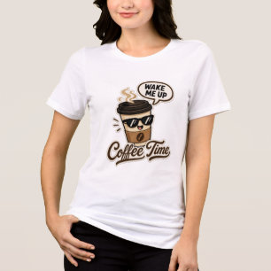 Väck Mig Kaffetid Damtröja T Shirt