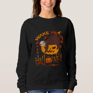 Väck Mig När Det Är Halloween Sengångare Kläder T Shirt