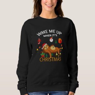 Väck Mig När Det Är Jul Sengångare Jul Väntar Tomt T Shirt