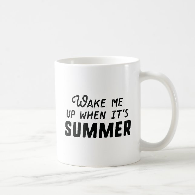 Väck Mig När Det Är Sommar Kaffemugg (Höger)