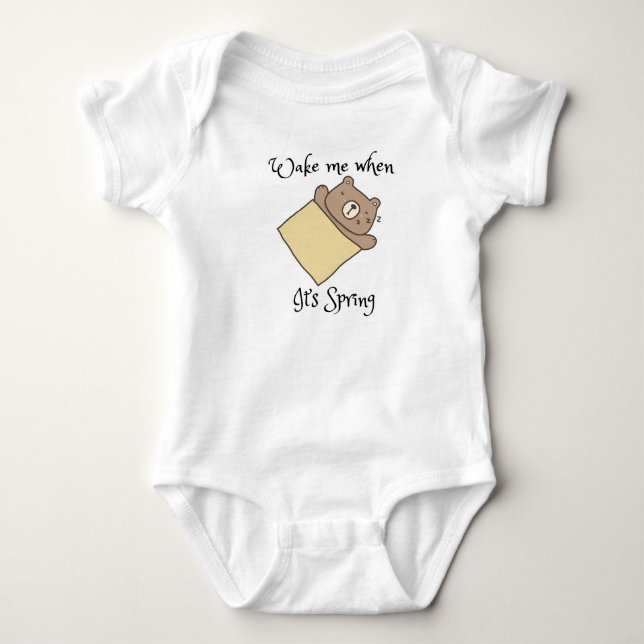 Väck mig när det är vår baby  t shirt (Framsida)