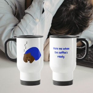 Väck mig när kaffet är klart Sover Björn Resemugg