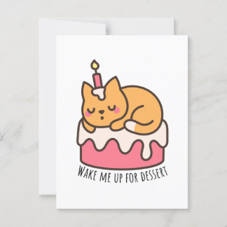 Väck mig till efterrätten vykort