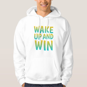 Väck och Vinn Motiverande Typografi Hoodie