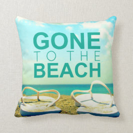 Väck till stranden kudder flinflip flops kudde